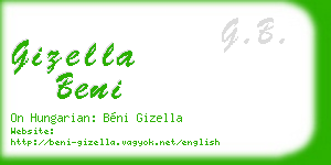 gizella beni business card