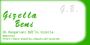 gizella beni business card